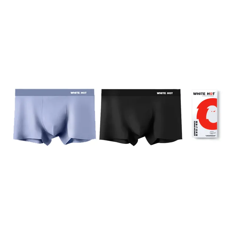 WHITE HOT Underpants Men's Gift Box Set Solid Color-6