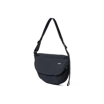 COMBACK Polyester Messenger Bag, Shoulder Bag, Crossbody Bag Medium Size Unisex Black/Gray/Khaki