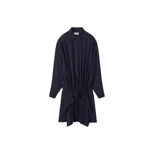 KENZO Long-Sleeved Dresses Women's Dark Blue