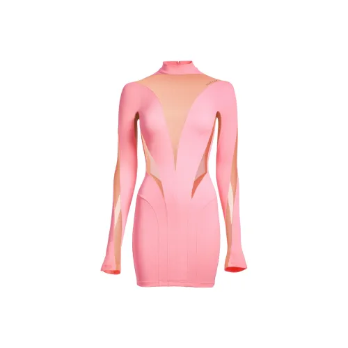 Mugler H&M X Mugler Co-brand Long-Sleeved Dresses Women's Pink