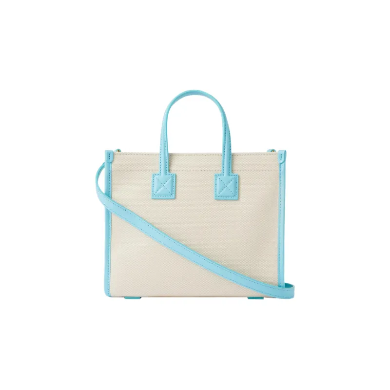 Burberry Calfskin Embellishment Tote Bag Shopping Bag Handbag Shoulder Bag Mini Women's Beige/Sky Blue-2
