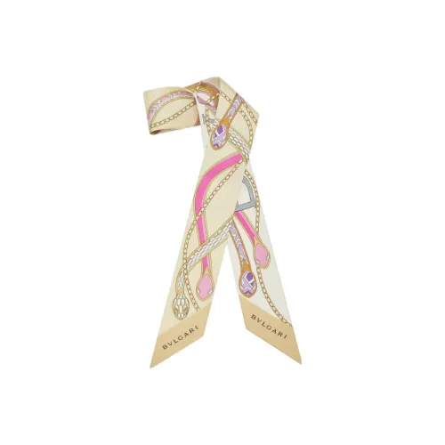 BVLGARI Silk Scarves Women's Gold