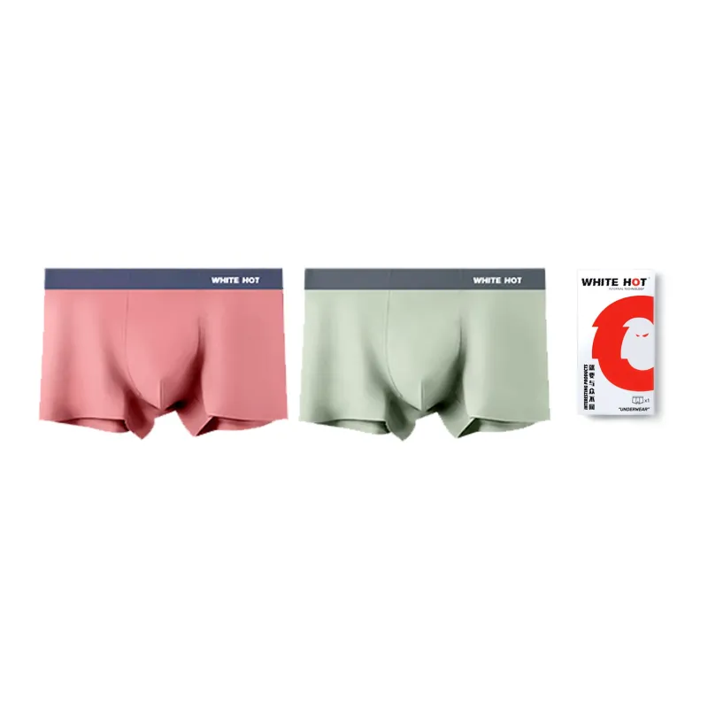 WHITE HOT Underpants Men's Gift Box Set Solid Color-20