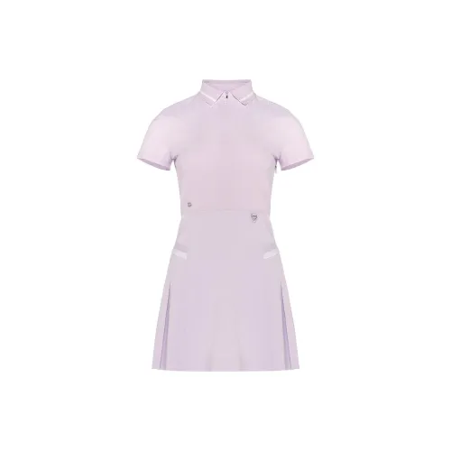 LI-NING 1990 Golf Series Short-Sleeved Dresses Women's Light Rose Purple