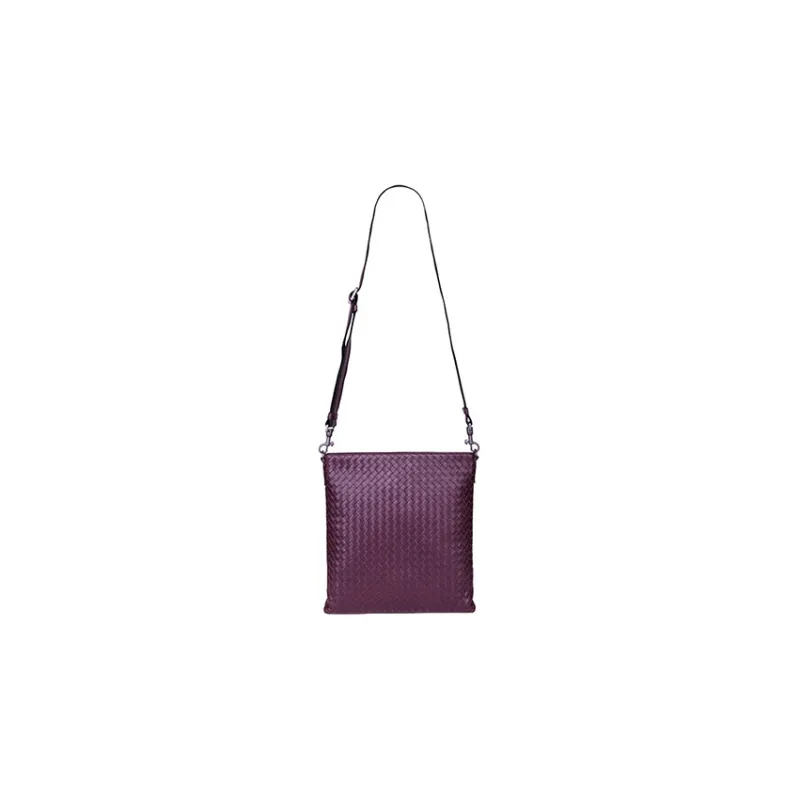 Bottega Veneta Cow Leather Crossbody Bag Shoulder Bag Men's Purple-1