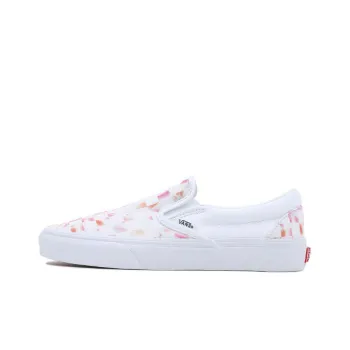 Vans Aura Checkerboard Classic Slip-On Low-Top Skateboard Shoes Unisex Pink White