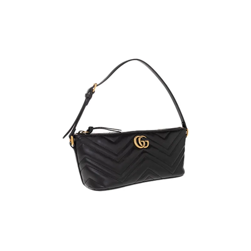 GUCCI GG Marmont Leather Handbag Shoulder Bag Women's Black-1