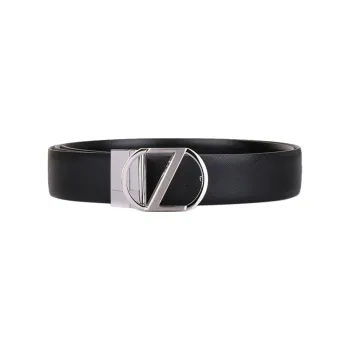Zzegna Leather Belts Men Black