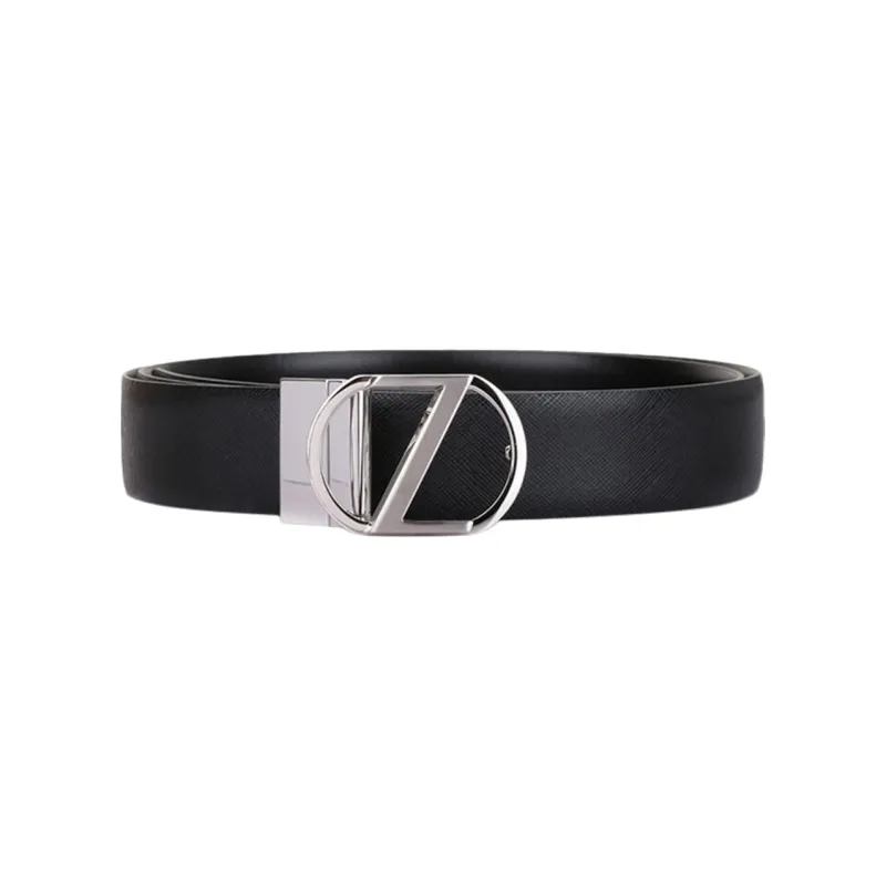 Zzegna Leather Belts Men Black-0