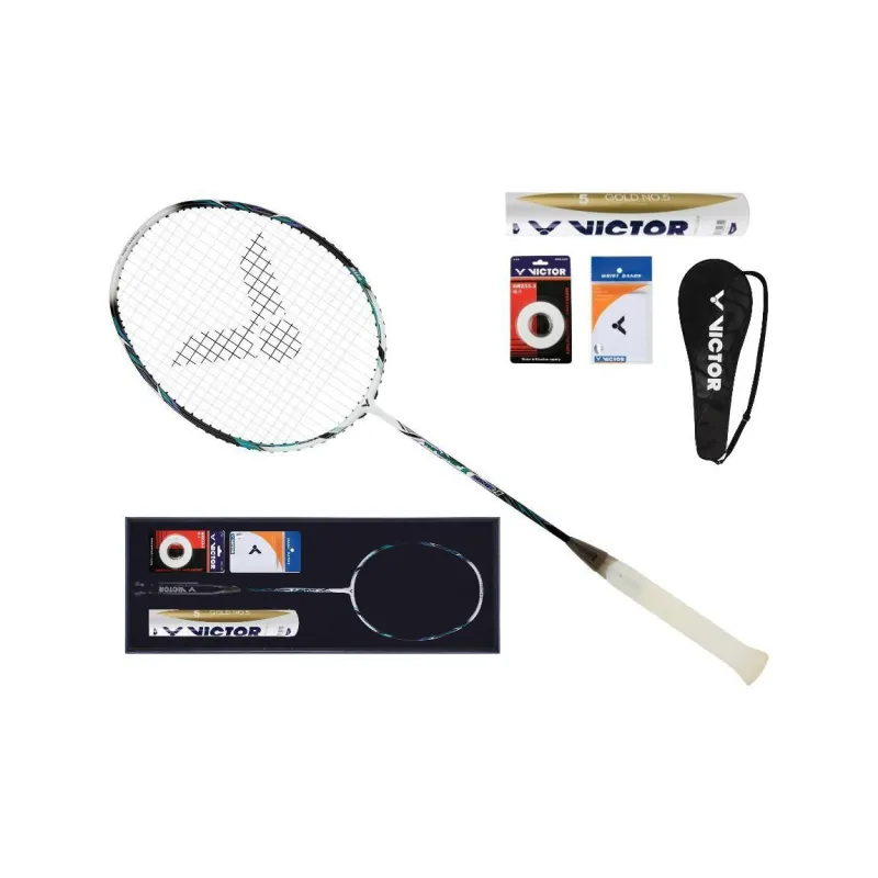 VICTOR THRUSTER K Collection TK 15 II Badminton Rackets Offensive Hard Head Advanced Level Unisex Single Grip Dark Gray-21