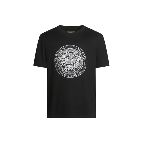 MANGANO St. Mark's Flying Lion Series Short Sleeved T Shirts Men's Black