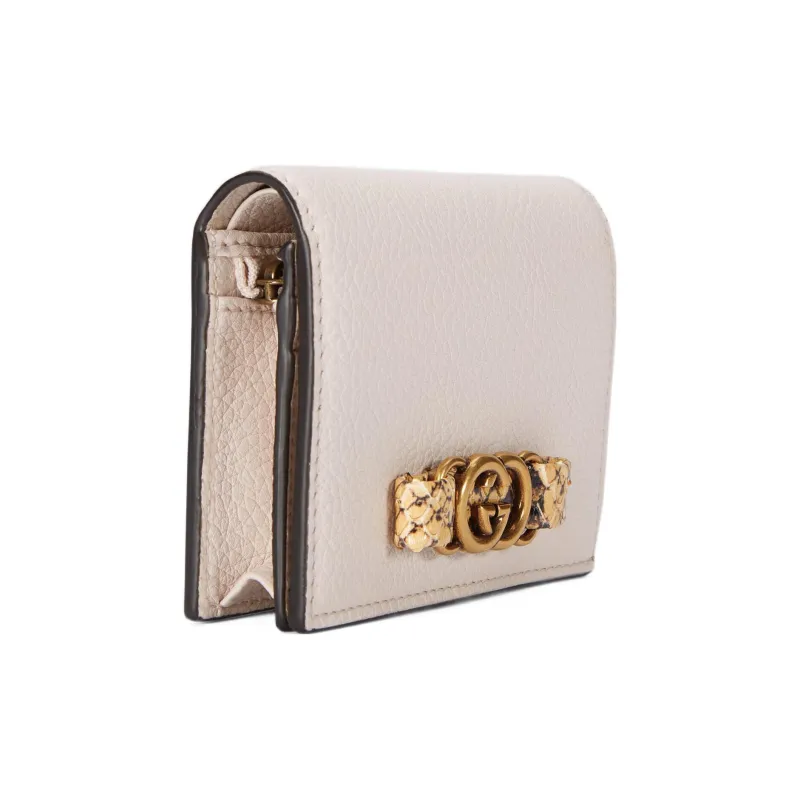 GUCCI Quilted Leather Wallet Women's Light Pink-1