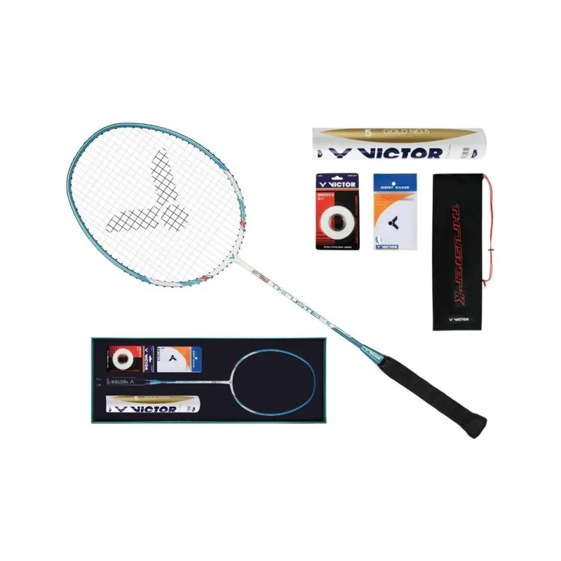 VICTOR Raid Collection TK 280 Badminton Rackets Offensive Hard Head Entry Level Unisex Single Grip Ocean Green-9