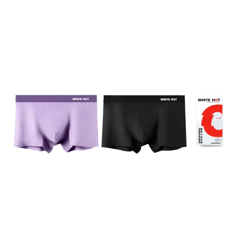 WHITE HOT Underpants Men's Gift Box Set Solid Color-9