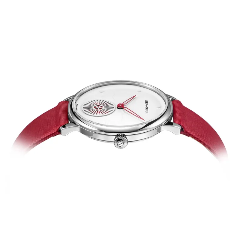 Sea Gull Artist Heartbeat Automatic Mechanical Movement Watch Women's Watch White Dial-2