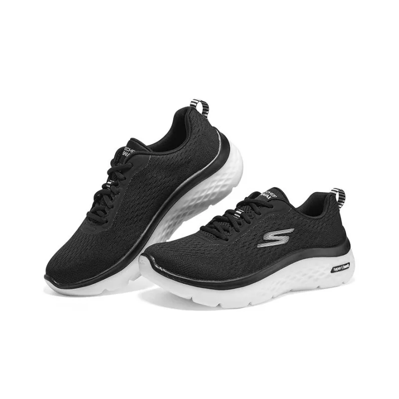 Skechers Go Walk Hyper Burst Anti Slip Wear Resistant Low Top Running Shoes Women's Black White-2