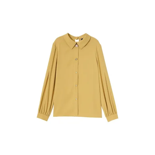 OUNIXUE Shirts Women's Yellow