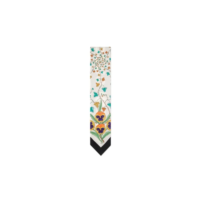 GUCCI Silk Scarves Women's Beige/Black-0