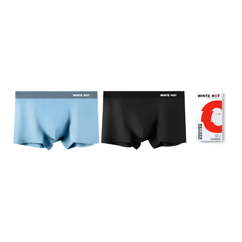 WHITE HOT Underpants Men's Gift Box Set Solid Color-8