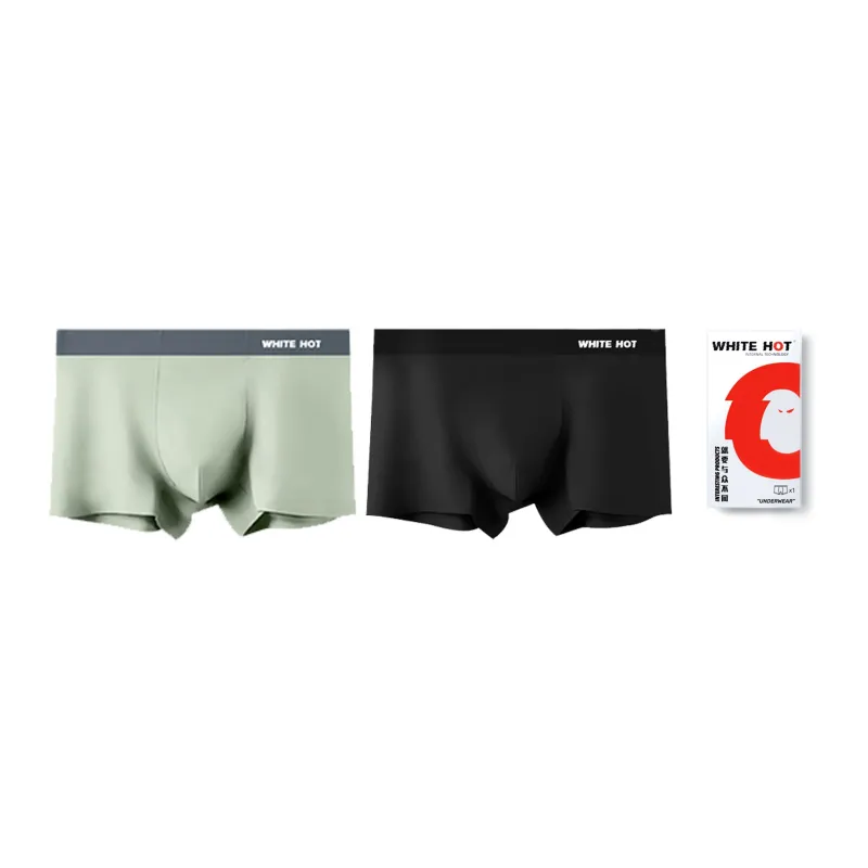 WHITE HOT Underpants Men's Gift Box Set Solid Color-10