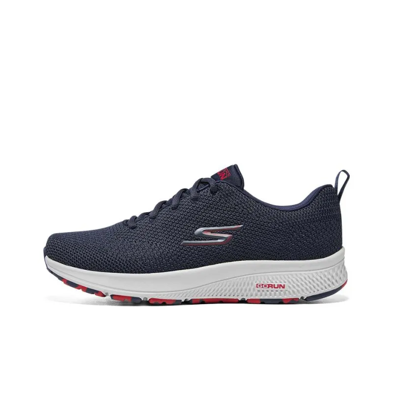 Skechers Go Run Consistent Anti Slip Wear Resistant Low Top Casual Running Shoes Men's Black White Red-0