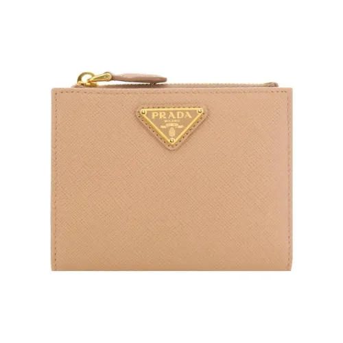 prada bag Leather Wallet Regular Women's Light Umber