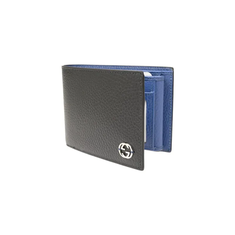GUCCI Interlocked Gg Bifold Wallet Black/Blue-2