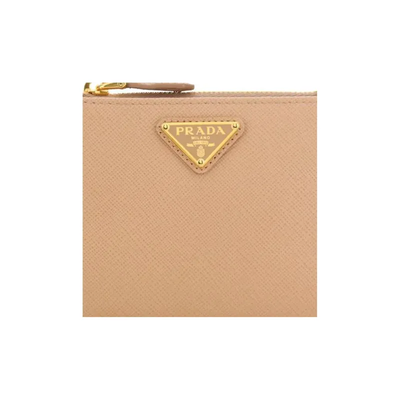 PRADA Leather Wallet Regular Women's Light Umber-4