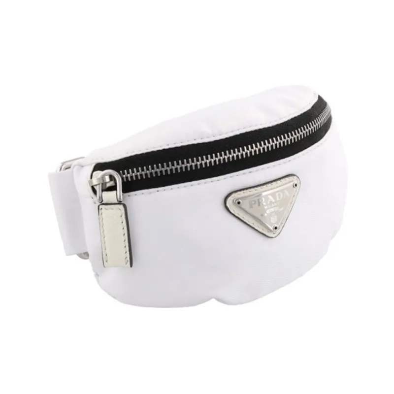 PRADA Fabric Wrist Bag Mini Women's White-2