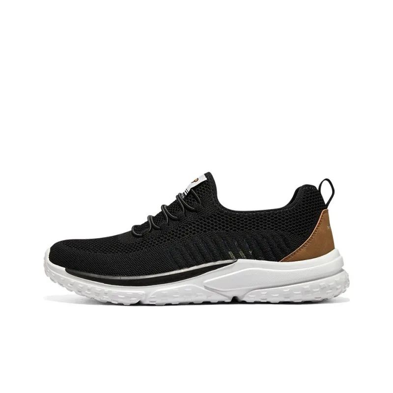 Skechers Solvano Non slip Wear resistant Shock Absorption Low Top Casual Shoes Men's Black White Brown-0