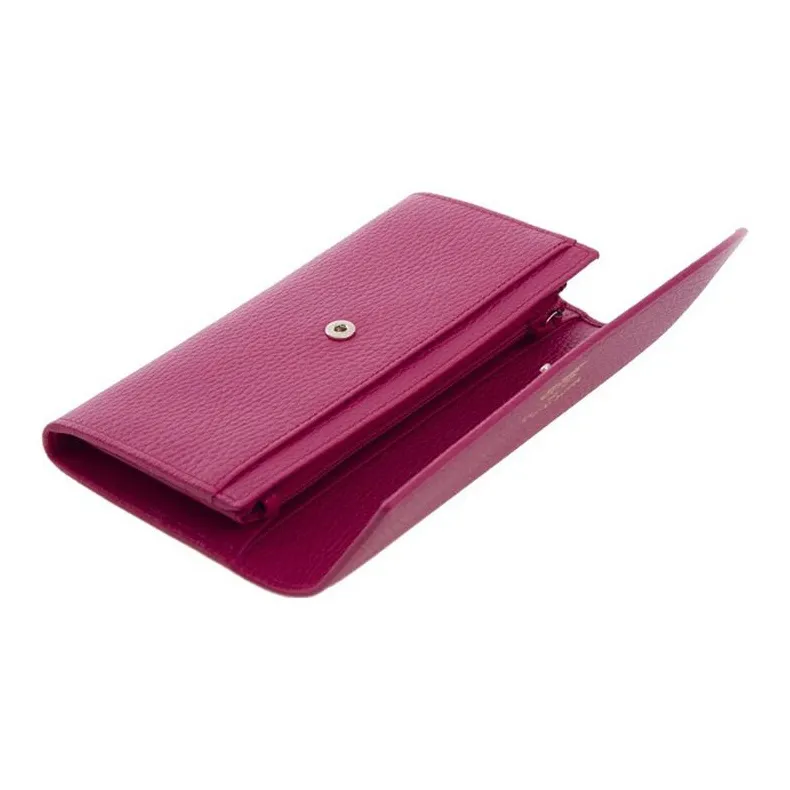 GUCCI Cow Leather Wallet Women's Rose Red-3