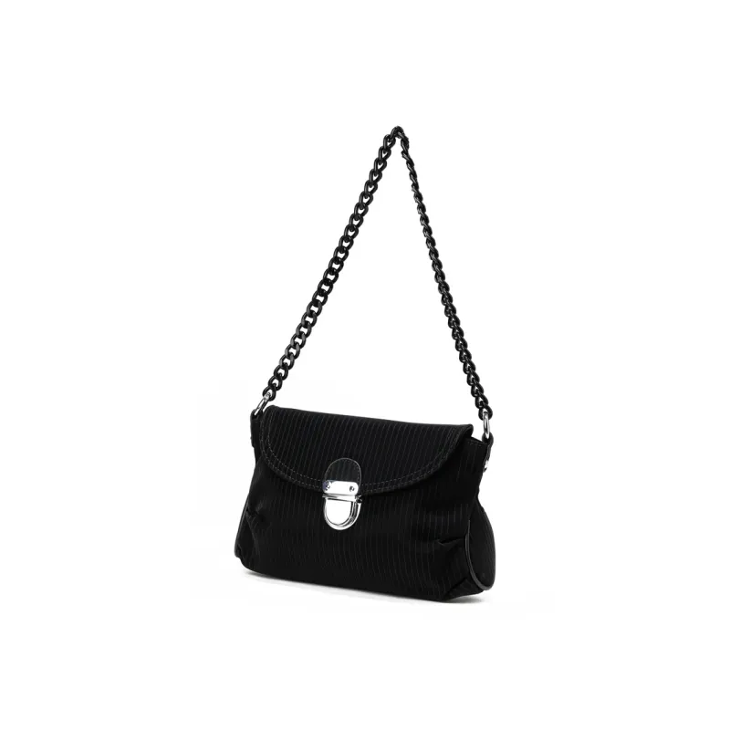 RUIGOR Fabric Shoulder Bag Hobo Bag Shoulder Bag Crossbody Bag Women's Black White-2
