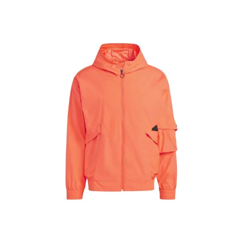 Adidas Windbreaker Jackets Men Orange