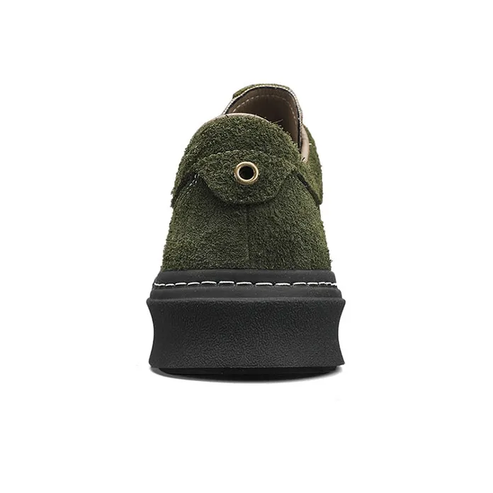 Jeep Abrasion Resistant, Lightweight, And Breathable Low Top Skateboard Shoes Men's Army Green-5