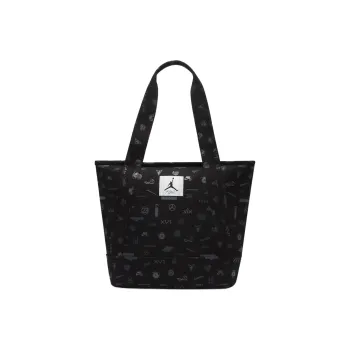 Jordan Cotton Tote Bag Shopping Bag Totes Handbags Regular Unisex Black