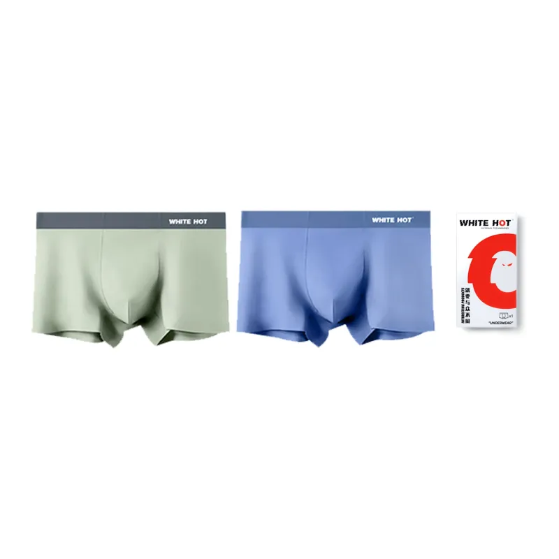 WHITE HOT Underpants Men's Gift Box Set Solid Color-17
