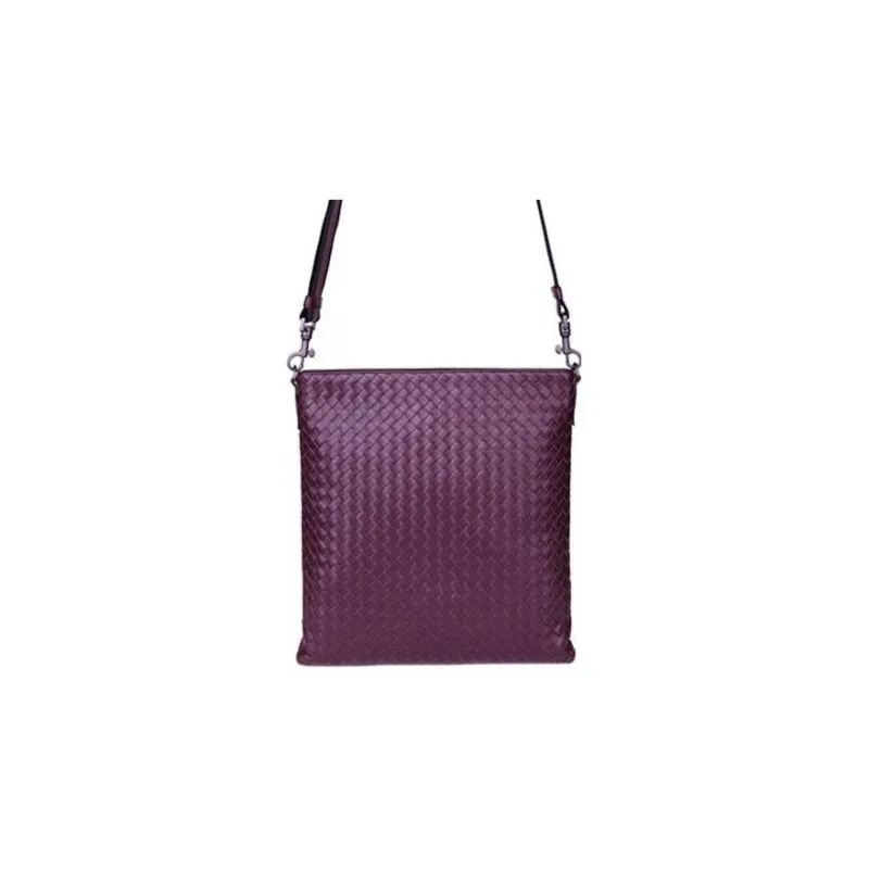 Bottega Veneta Cow Leather Crossbody Bag Shoulder Bag Men's Purple-0