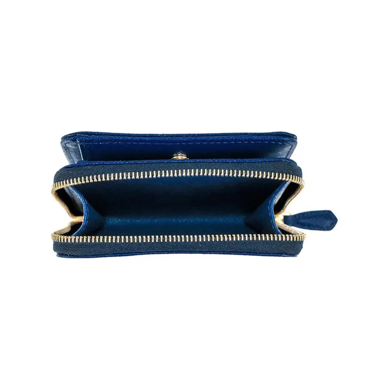 PRADA Leather Wallet Regular Women's Blue-3