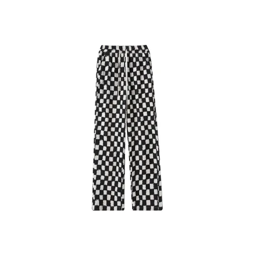 EIDOLON GRAIN Casual Pants Women's Black/White Plaid Fabric