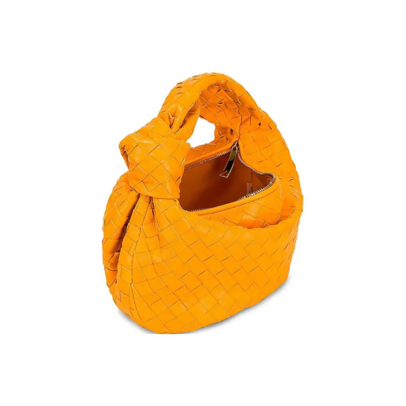 Bottega Veneta JODIE Intrecciato Woven Sheepskin Shoulder Bag Handbag Women's Orange-2