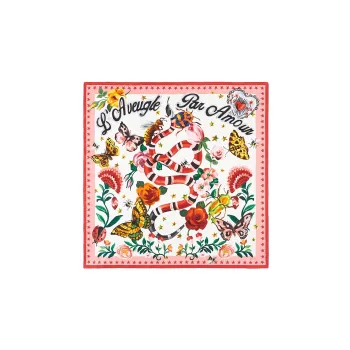 GUCCI Silk Scarves Women's Pink