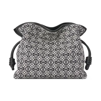 LOEWE Calfskin Panel Jacquard Fabric Clutch, Crossbody Bag, Shoulder Bag Women's