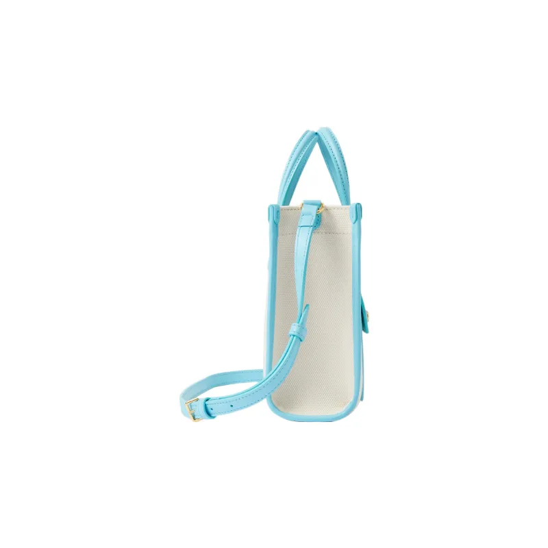 Burberry Calfskin Embellishment Tote Bag Shopping Bag Handbag Shoulder Bag Mini Women's Beige/Sky Blue-1