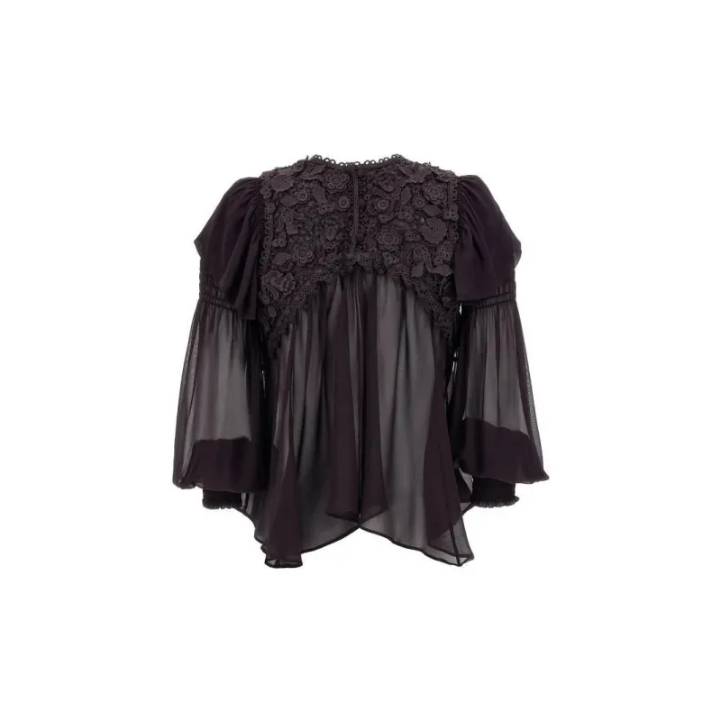 ISABEL MARANT Ruffle Smock Stitched Blouse Top-1