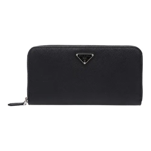 PRADA Cow Leather Wallet Regular Men's Black