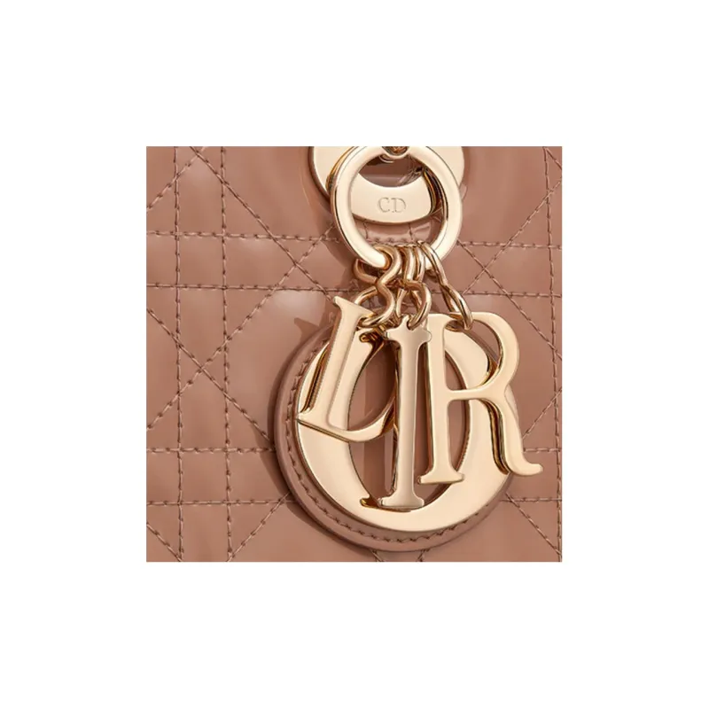 DIOR Lady Dior Cow Leather Daisie Bag Handbag Shoulder Bag Crossbody Bag Medium Size Women's Warm Taupe Gray-3