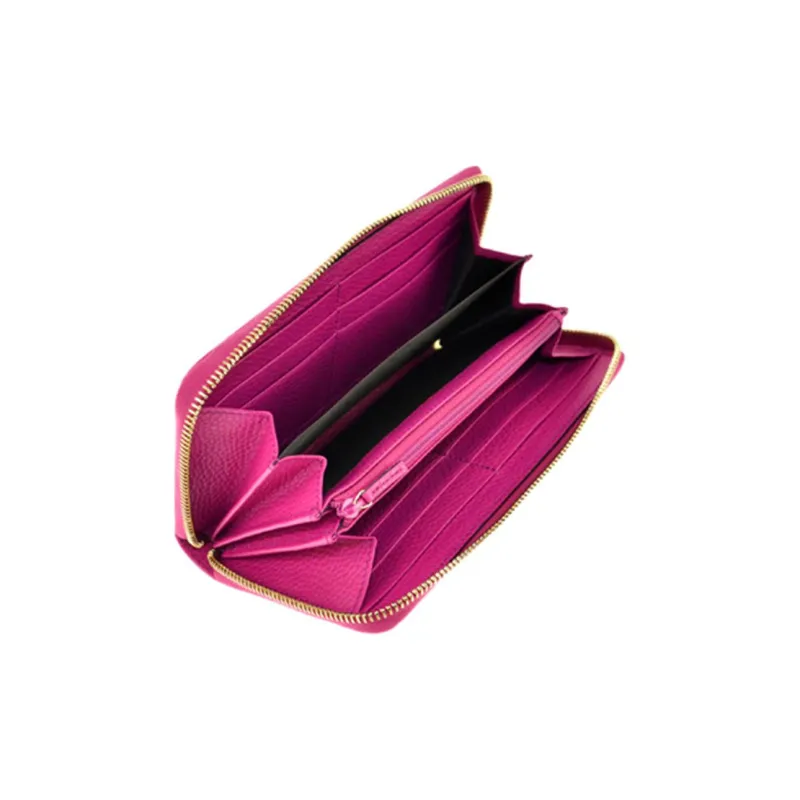 GUCCI Soho Calfskin Wallet Women's Rose Red-4