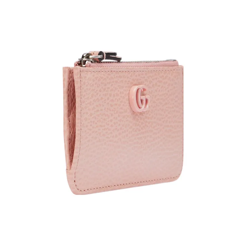 GUCCI Marmont Leather Card Holder Women's Light Pink-1