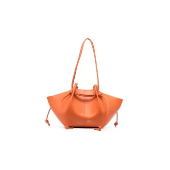 YUZEFI Calfskin One Shoulder Handbag Women's Orange