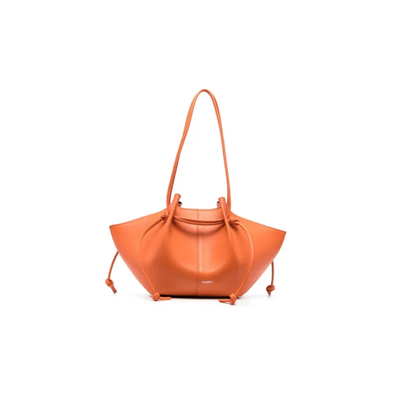 YUZEFI Calfskin One Shoulder Handbag Women's Orange-0
